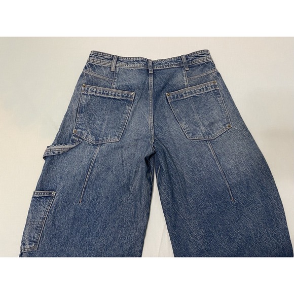 Free People Blue Wide Leg Jeans - Picture 4 of 9